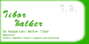 tibor walker business card